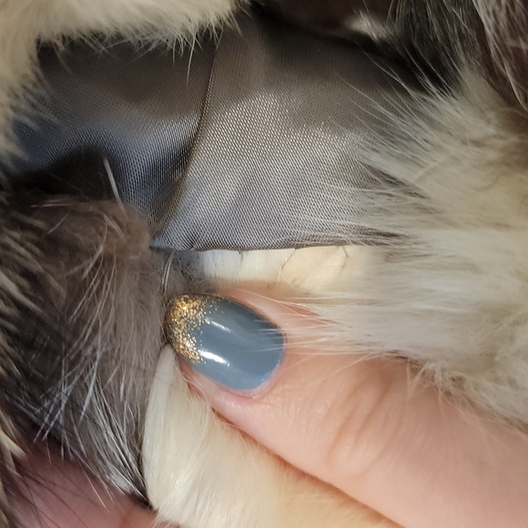 Authentic Vintage Fox Fur Jacker Coat Medium Dual Color Brown White - Picture 16 of 16